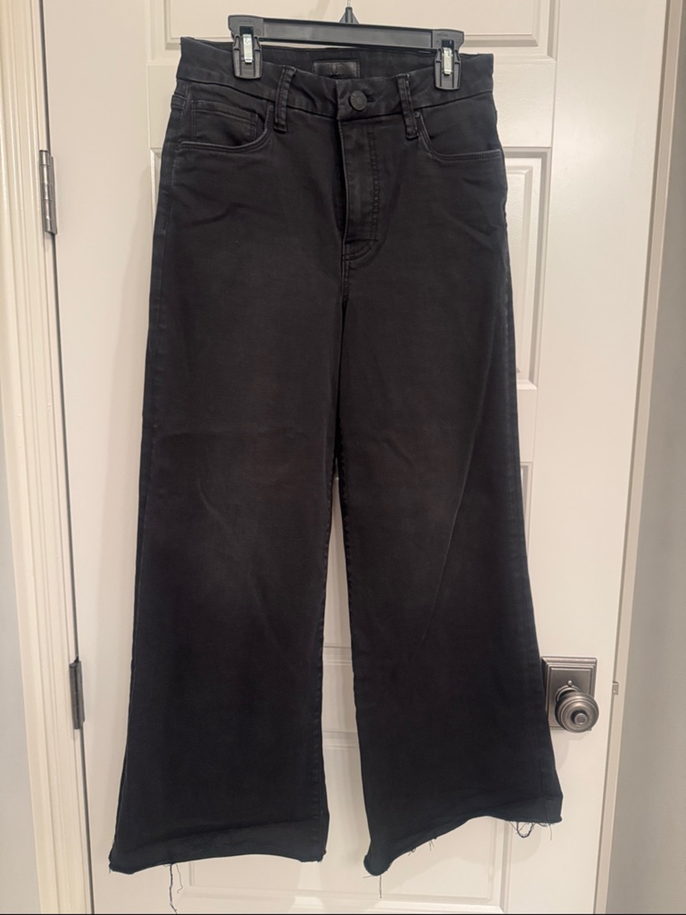 KUT High-Waist Wide Leg Black Jeans